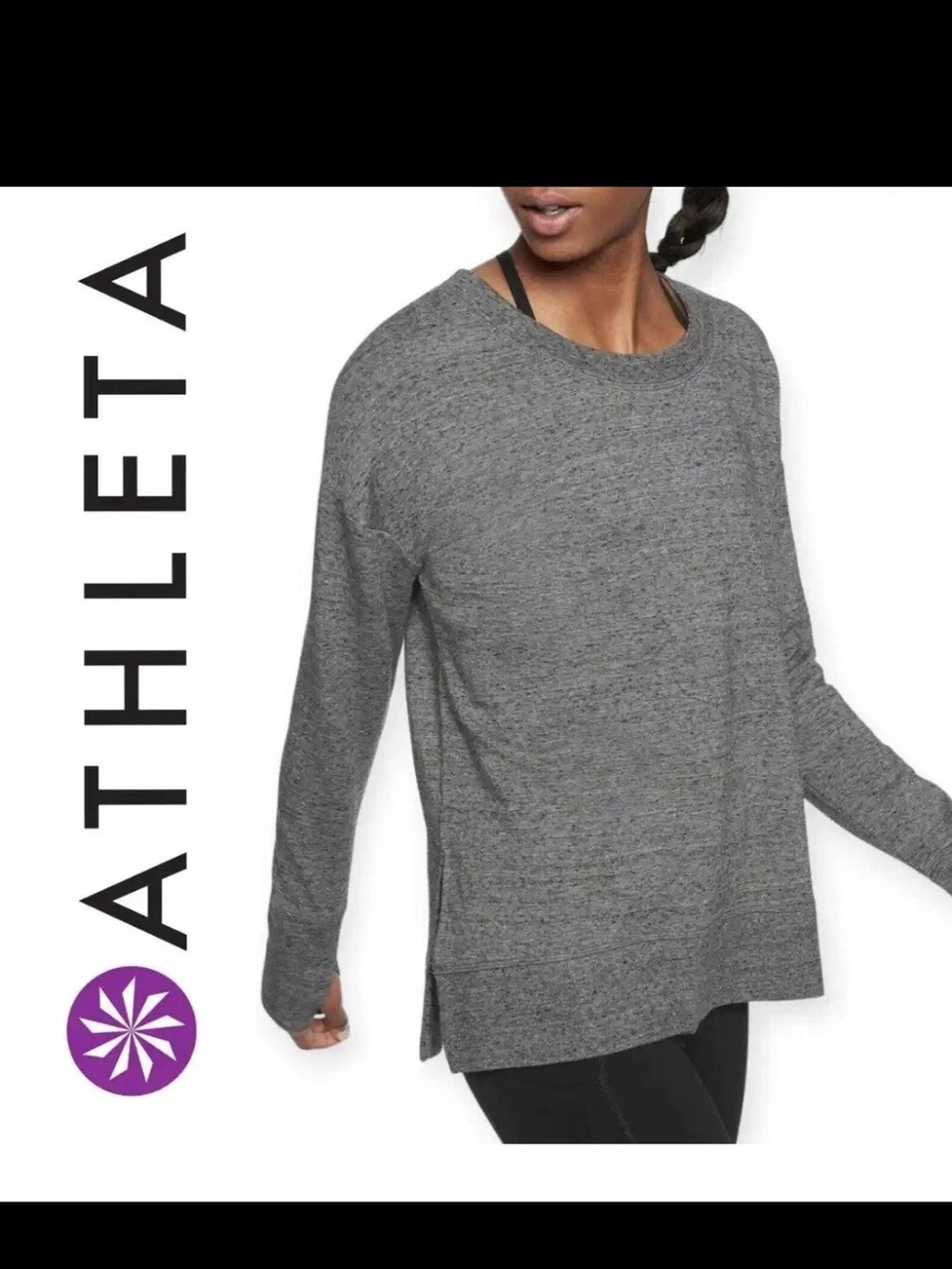 Athleta Men's Heather Grey Crewneck Pullover Sweater